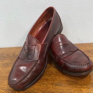 Lands End Oxblood Leather Men’s Slip-on Penny Loafer Classic Preppy 80’s…